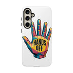 Hands Off Phone Case — Bold Geometric Palm Graphic