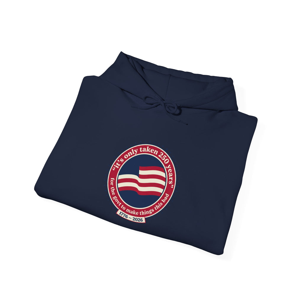 USA 250 Vintage Distressed Seal Hoodie | 1776–2026 Memorial Day Americana