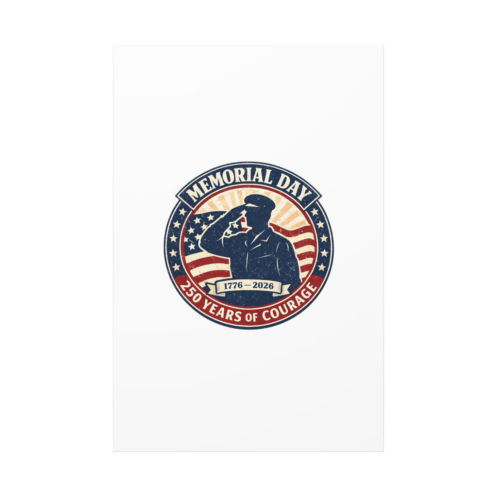 Memorial Day USA 250 Canvas, 1776–2026 Vintage Distressed Patriotic Print