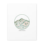 Topographic Contour Line Mountain Canvas, topographic map print | terrain poster