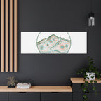 Topographic Contour Line Mountain Canvas, topographic map print | terrain poster