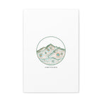 Topographic Contour Line Mountain Canvas, topographic map print | terrain poster