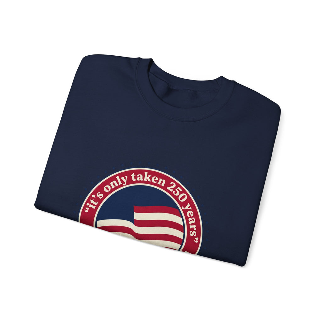 USA 250 Vintage Distressed Flag Crewneck Sweatshirt | 1776–2026 Memorial Day Americana