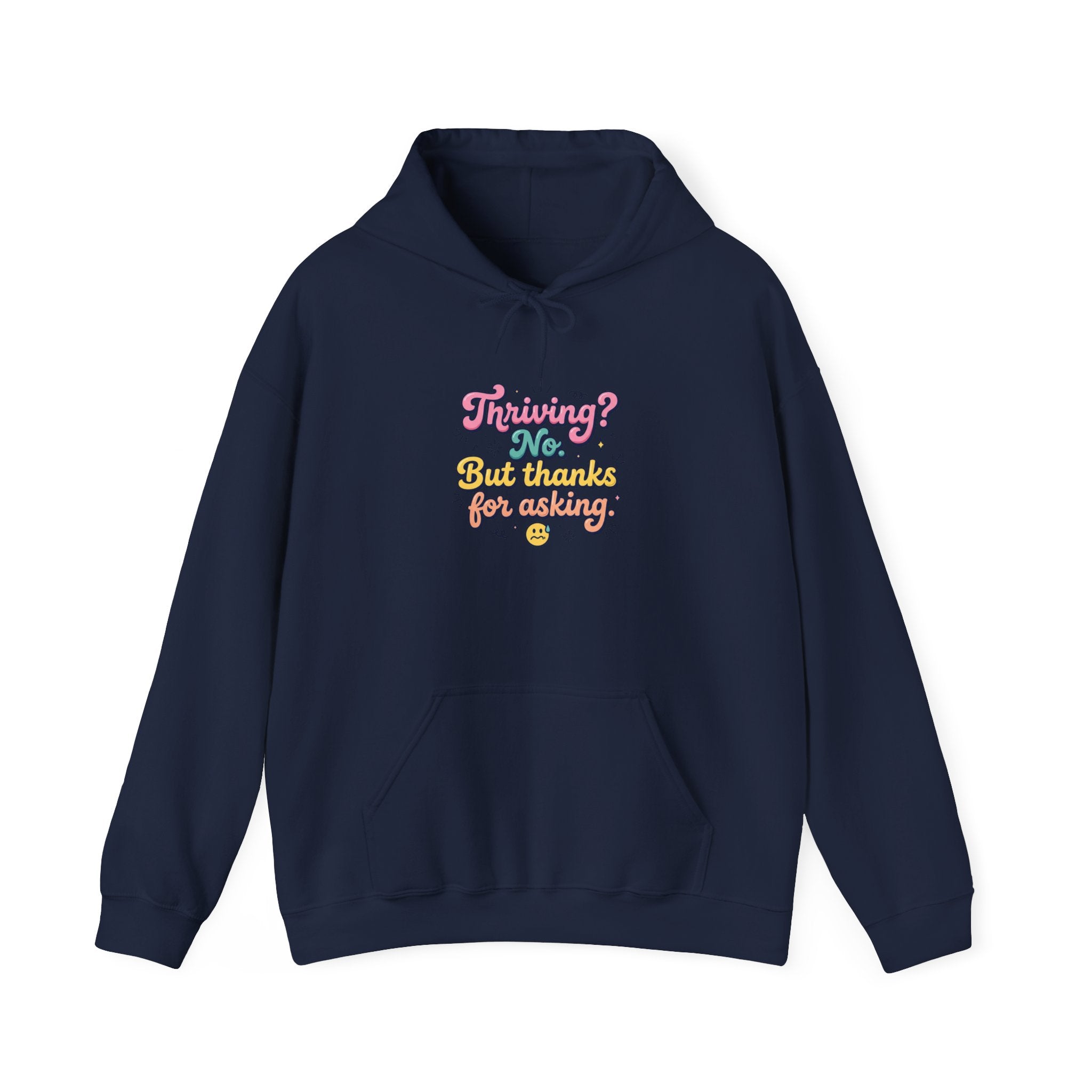 Anxious But Functioning Hoodie | mental health humor, retro wavy text