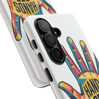 Hands Off Phone Case — Bold Geometric Palm Graphic