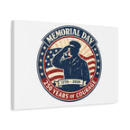 Memorial Day USA 250 Canvas, 1776–2026 Vintage Distressed Patriotic Print