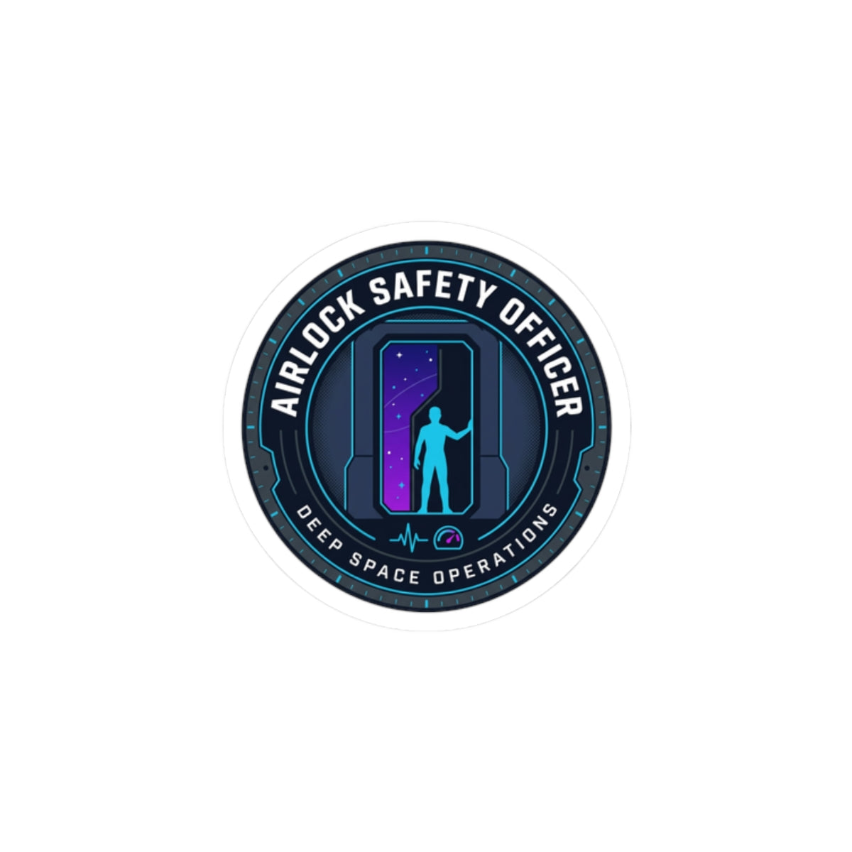 Airlock Safety Officer Kiss-Cut Stickers | mission patch, hard sci-fi