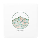 Topographic Contour Line Mountain Canvas, topographic map print | terrain poster