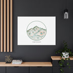 Topographic Contour Line Mountain Canvas, topographic map print | terrain poster