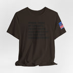 T-Shirt — "what part of: locate, close with, and destroy do you not understand?" Minimalist Text Tee
