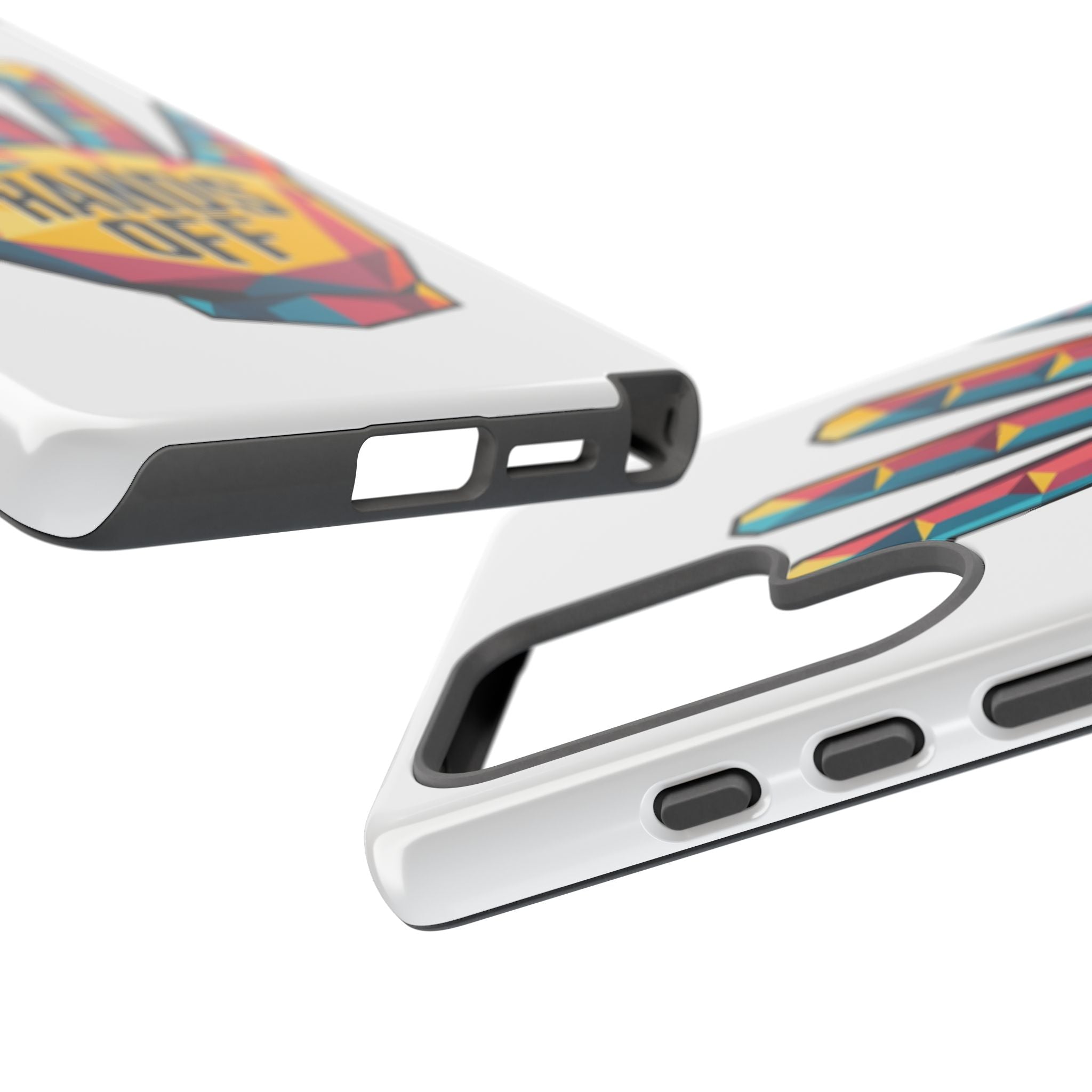 Hands Off Phone Case — Bold Geometric Palm Graphic