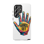 Hands Off Phone Case — Bold Geometric Palm Graphic