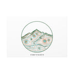 Topographic Contour Line Mountain Canvas, topographic map print | terrain poster