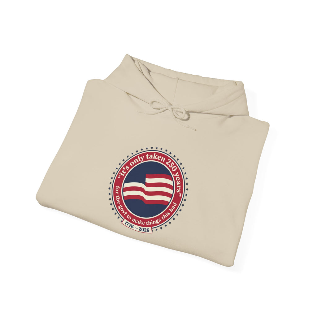 USA 250 Vintage Distressed Seal Hoodie | 1776–2026 Memorial Day Americana