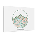 Topographic Contour Line Mountain Canvas, topographic map print | terrain poster