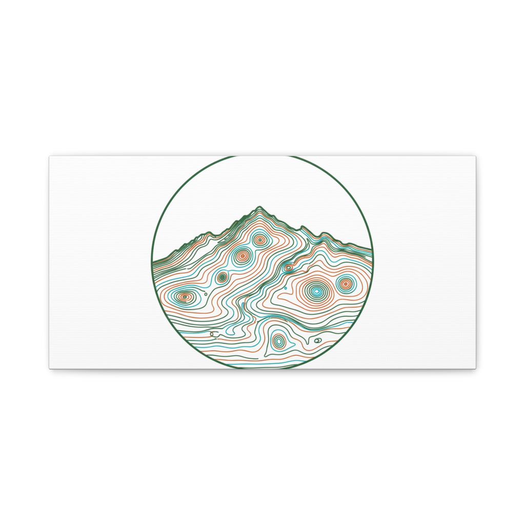 Topographic Contour Line Mountain Canvas, topographic map print | terrain poster