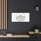 Topographic Contour Line Mountain Canvas, topographic map print | terrain poster