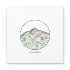 Topographic Contour Line Mountain Canvas, topographic map print | terrain poster