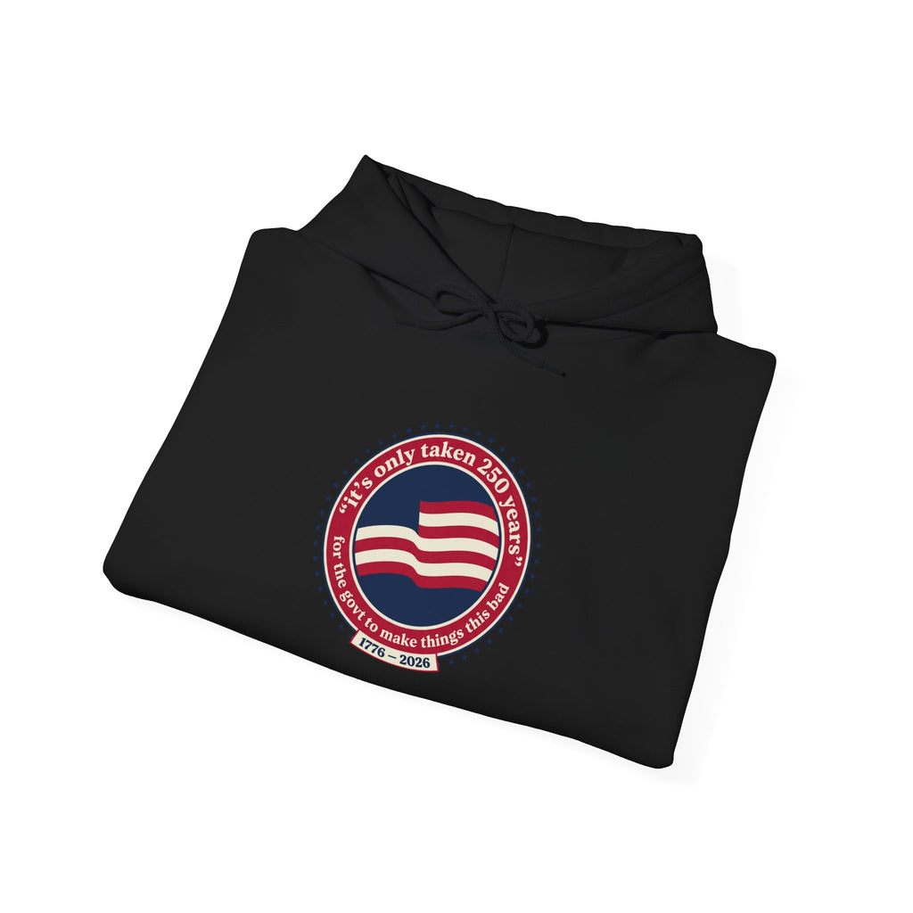 USA 250 Vintage Distressed Seal Hoodie | 1776–2026 Memorial Day Americana