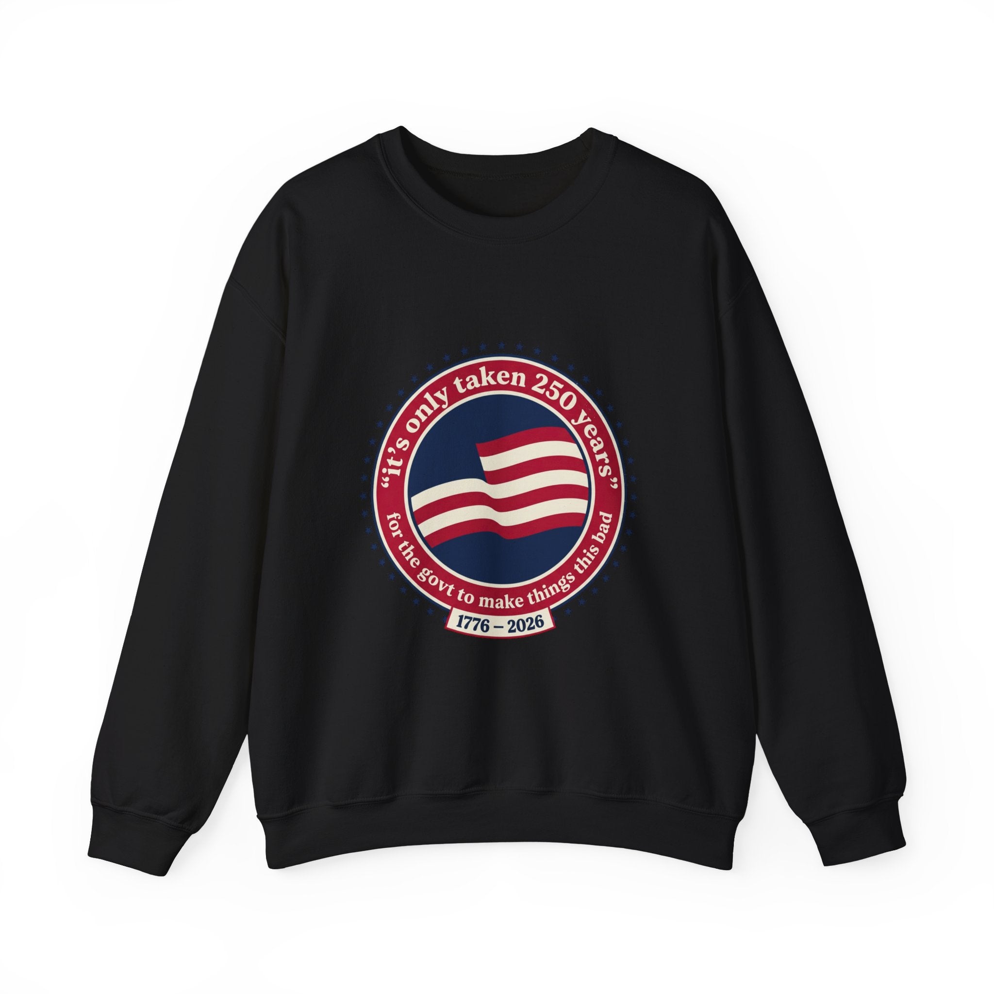 USA 250 Vintage Distressed Flag Crewneck Sweatshirt | 1776–2026 Memorial Day Americana