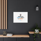 Running on Coffee, Emails & Cortisol Canvas | stress meme, burnout decor
