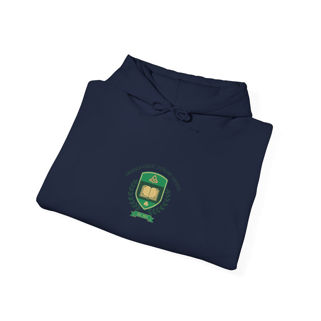 Celtic Crest Gaelic Library Hoodie | Irish Heritage Logo, Celtic Knot