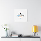 Running on Coffee, Emails & Cortisol Canvas | stress meme, burnout decor