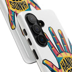 Hands Off Phone Case — Bold Geometric Palm Graphic