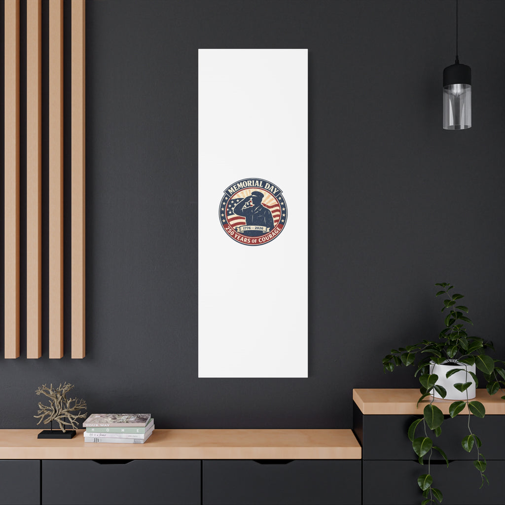 Memorial Day USA 250 Canvas, 1776–2026 Vintage Distressed Patriotic Print