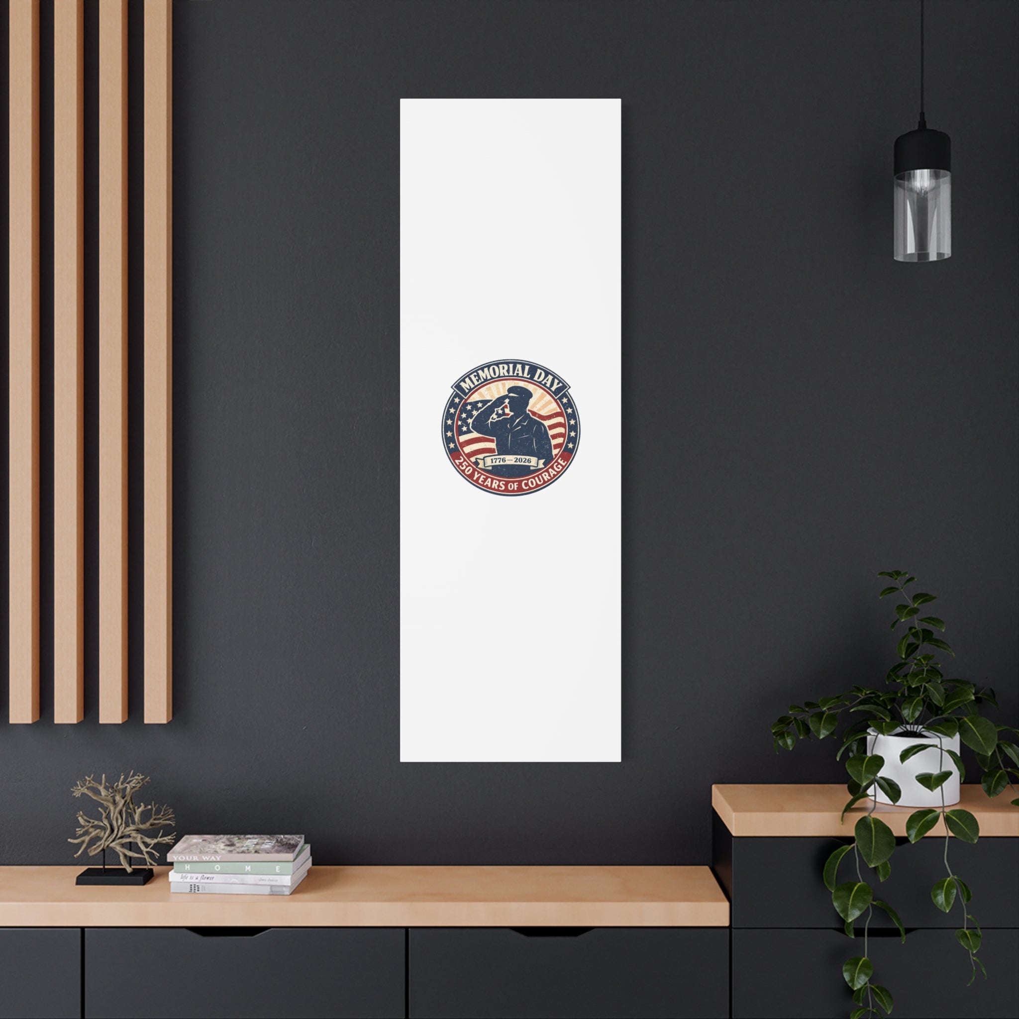 Memorial Day USA 250 Canvas, 1776–2026 Vintage Distressed Patriotic Print