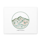 Topographic Contour Line Mountain Canvas, topographic map print | terrain poster