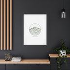 Topographic Contour Line Mountain Canvas, topographic map print | terrain poster