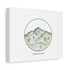 Topographic Contour Line Mountain Canvas, topographic map print | terrain poster
