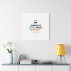 Running on Coffee, Emails & Cortisol Canvas | stress meme, burnout decor