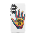Hands Off Phone Case — Bold Geometric Palm Graphic