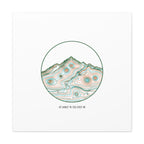 Topographic Contour Line Mountain Canvas, topographic map print | terrain poster